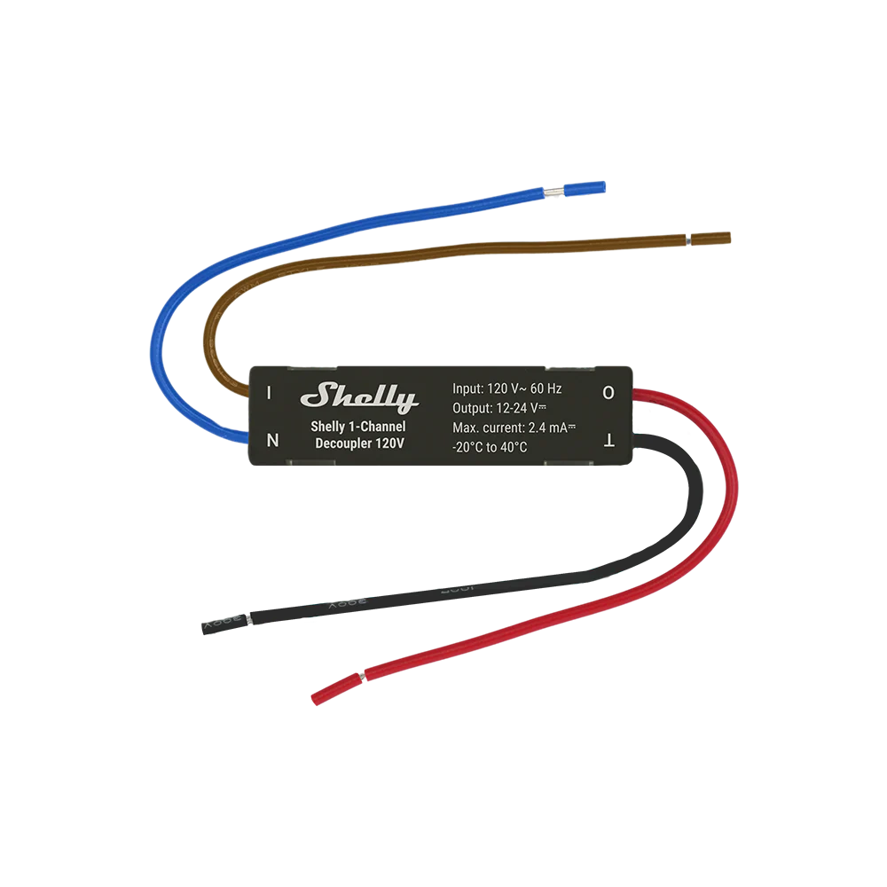 Shelly 1-Channel Decoupler 120V Black - Image 3