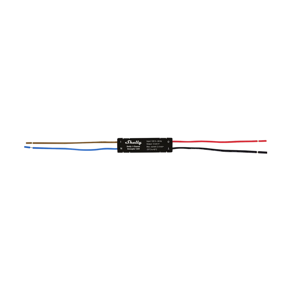Shelly 1-Channel Decoupler 120V Black - Image 4