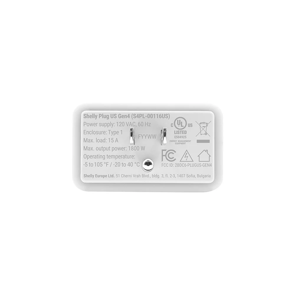 Shelly Plug US Gen4 White 4-pack - Image 4